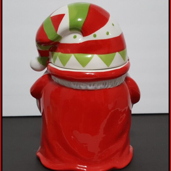 NEW RARE Certified International Figural Holiday Magic Gnome Cookie Jar 64 OZ - Picture 3 of 7
